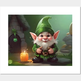 St. Patrick's Day Gnome Posters and Art